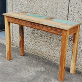 Handmade Indian Furniture Solid Hard Wood Carved Console Table